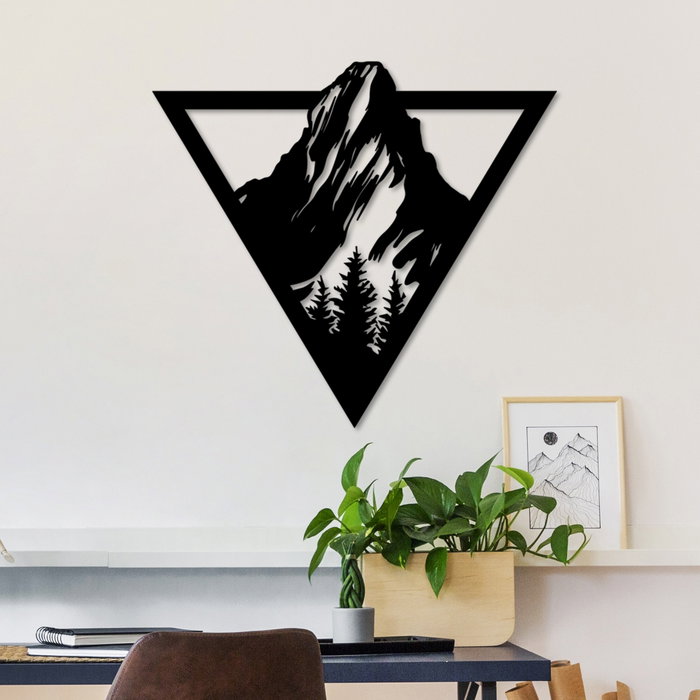 Wallity Matterhorn Escultura de Pared de Metal Negra Wallity Matterhorn Escultura de Pared de Metal Negra